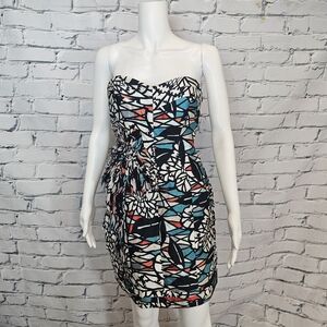 Matthew Williamson Colorful Silk Blend Mini Dress